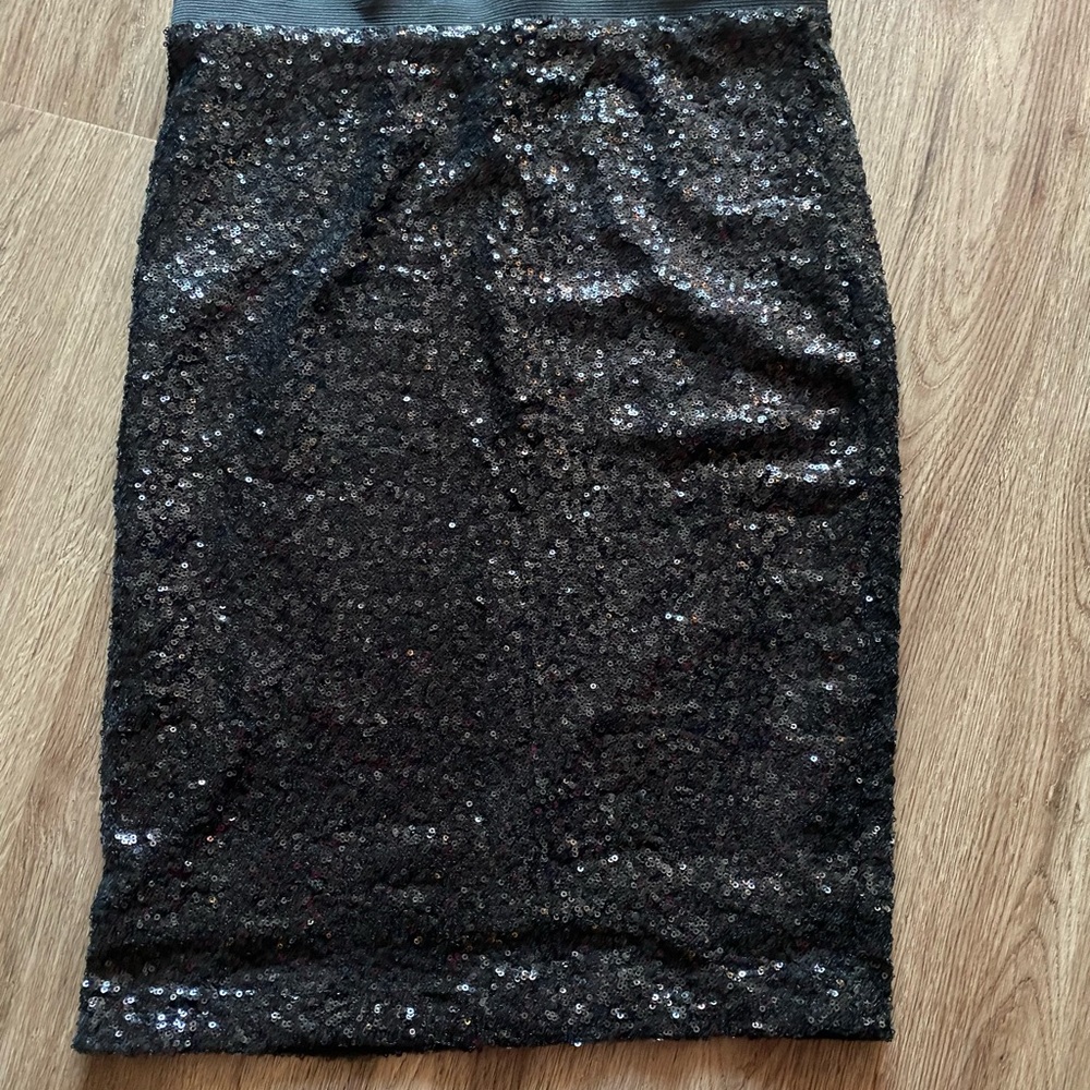 Black sequin skirt